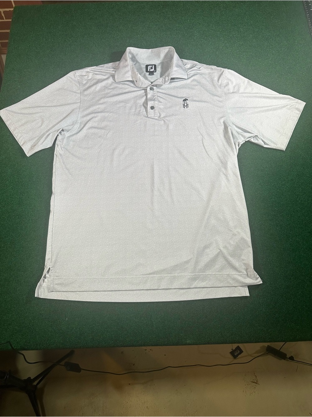 FootJoy Men’s Light Gray Golf Polo with Subtle Logo